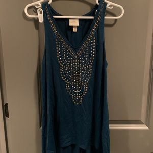 Dark teal blouse